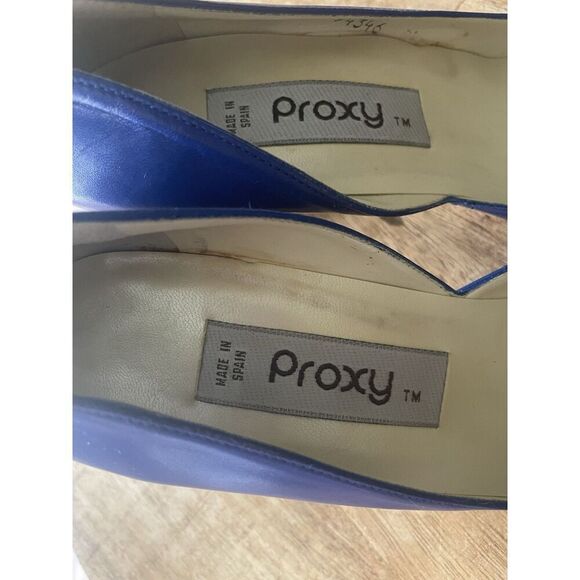 ProXy Vintage LEATHER INSIDE AND OUT Women’s Blue Heels Pumps 8.5 - Picture 11 of 11